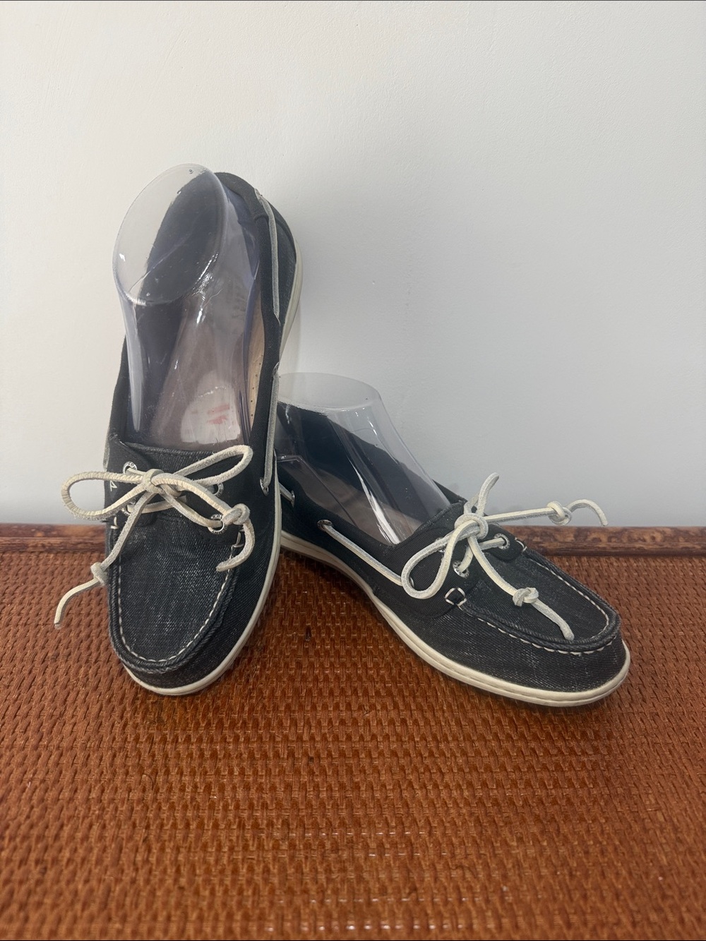 Sperry Top Sider Black Canvas Boat Shoes